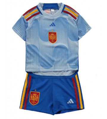 Spain Replica Away Stadium Kit for Kids World Cup 2022 Short Sleeve (+ pants)